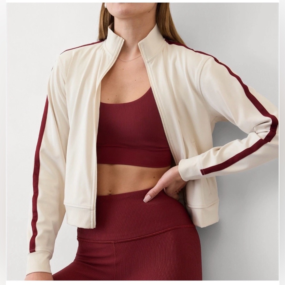 ATHLETA Finish Line Jacket, Size XS, Color-Bone | NWT NEVER WORN